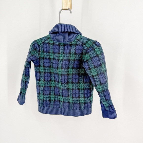 Janie and Jack Plaid Crest patch cardigan and pants - Picture 7 of 7